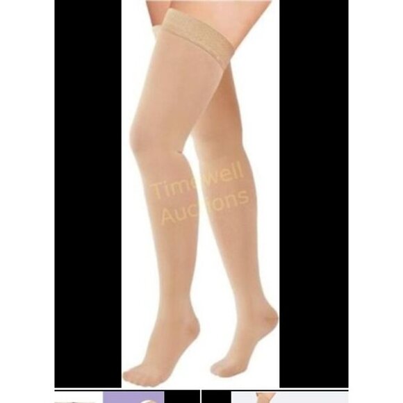 Compression Socks Thigh High M Quality Fabric Comfortable Breathable 20-30mmHg - Picture 5 of 5